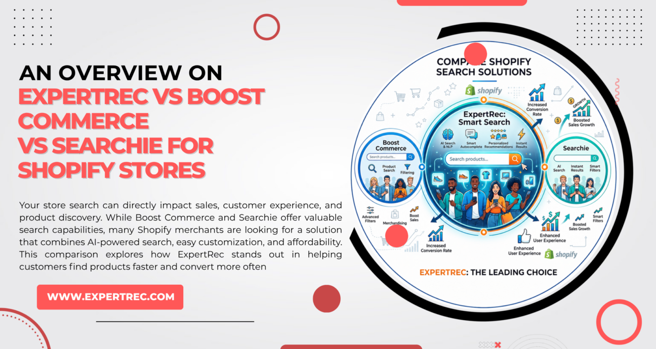 EXPERTREC VS BOOST COMMERCE VS SEARCHIE FOR SHOPIFY STORES
