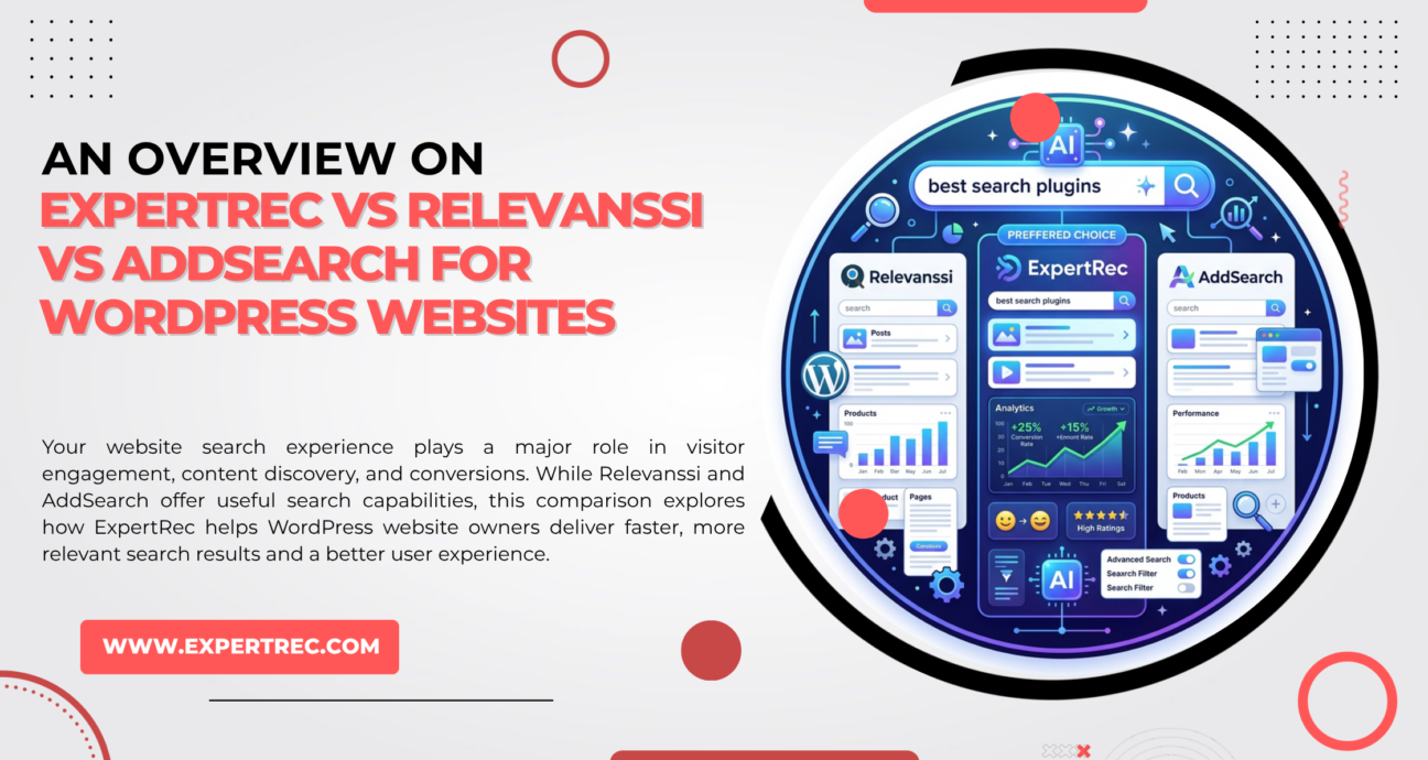 EXPERTREC VS RELEVANSSI VS ADDSEARCH FOR WORDPRESS WEBSITES