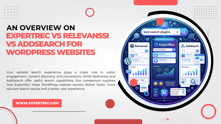 EXPERTREC VS RELEVANSSI VS ADDSEARCH FOR WORDPRESS WEBSITES