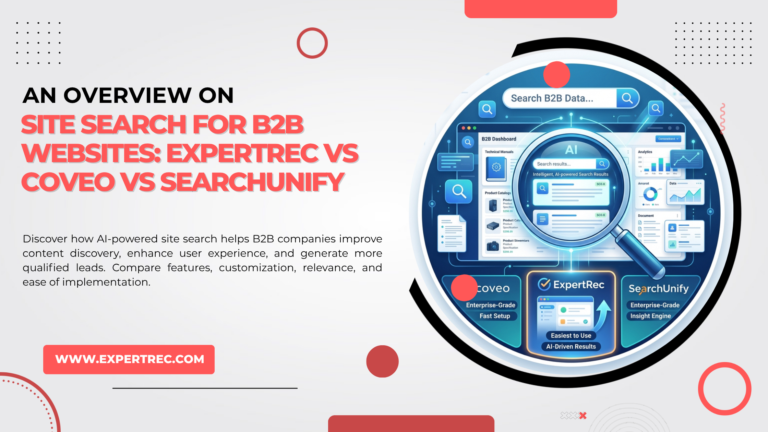 SITE SEARCH FOR B2B WEBSITES EXPERTREC VS COVEO VS SEARCHUNIFY