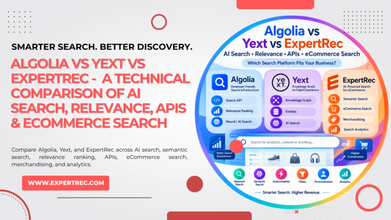 Algolia vs Yext vs ExpertRec